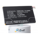 Аккумуляторная батарея iBatt iB-M836 для телефонов, смартфонов TCLЕмкость (mAh): 3400. Напряжение (V): 3,8