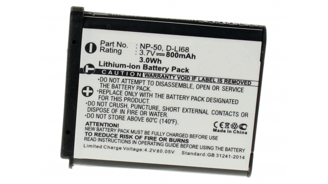 Аккумуляторная батарея iBatt iB-F398 для фотокамер и видеокамер RicohЕмкость (mAh): 800. Напряжение (V): 3,7