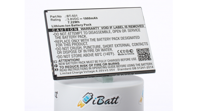 Аккумуляторная батарея iBatt iB-M2081 для телефонов, смартфонов LeagooЕмкость (mAh): 1900. Напряжение (V): 3,8