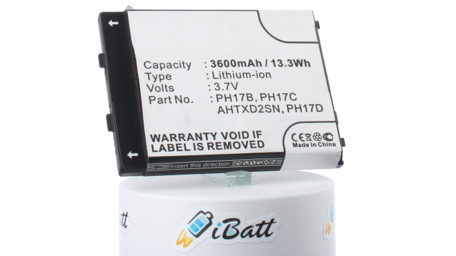 Аккумуляторная батарея iBatt iB-M130 для телефонов, смартфонов O2Емкость (mAh): 3600. Напряжение (V): 3,7