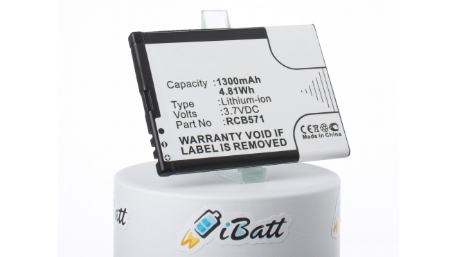 Аккумуляторная батарея iBatt iB-M1740 для телефонов, смартфонов DoroЕмкость (mAh): 1300. Напряжение (V): 3,7