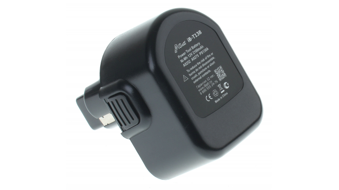 Аккумуляторная батарея iBatt iB-T138 для шуруповертов и другого электроинструмента Black & DeckerЕмкость (mAh): 2100. Напряжение (V): 12