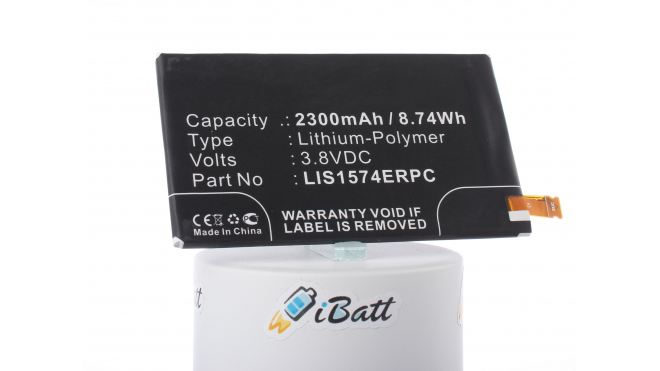 Аккумуляторная батарея iBatt iB-M955 для телефонов, смартфонов SonyЕмкость (mAh): 2300. Напряжение (V): 3,8