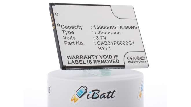 Аккумуляторная батарея iBatt iB-M443 для телефонов, смартфонов МегаФонЕмкость (mAh): 1500. Напряжение (V): 3,7