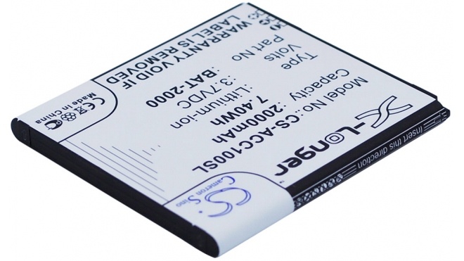 Аккумуляторная батарея iBatt iB-M1201 для телефонов, смартфонов AcerЕмкость (mAh): 2000. Напряжение (V): 3,7
