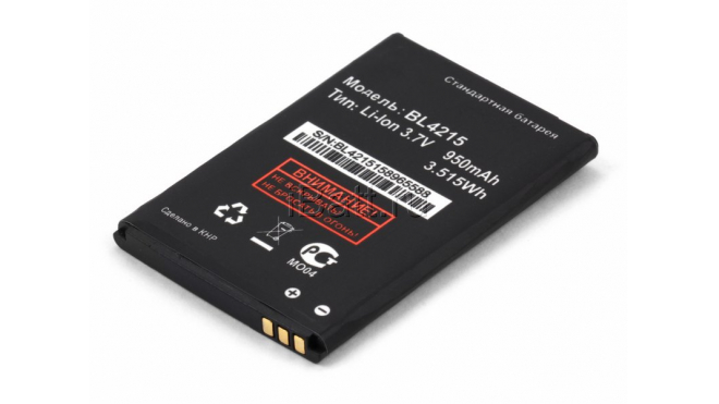 Аккумуляторная батарея iBatt iB-M900 для телефонов, смартфонов FlyЕмкость (mAh): 950. Напряжение (V): 3,7