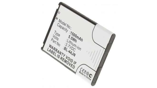 Аккумуляторная батарея iBatt iB-M344 для телефонов, смартфонов LGЕмкость (mAh): 1500. Напряжение (V): 3,7