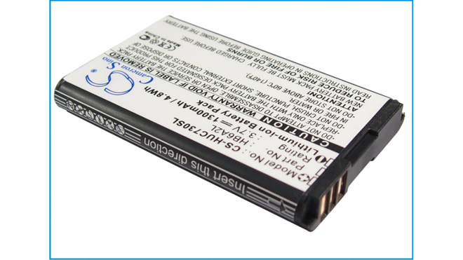 Аккумуляторная батарея HB6A2L для телефонов, смартфонов Huawei. Артикул iB-M2012.Емкость (mAh): 1300. Напряжение (V): 3,7