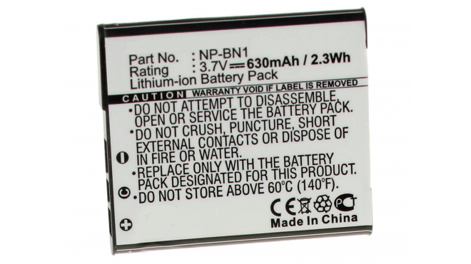 Аккумуляторная батарея NP-BN для фотоаппаратов и видеокамер Sony. Артикул iB-F304.Емкость (mAh): 630. Напряжение (V): 3,7