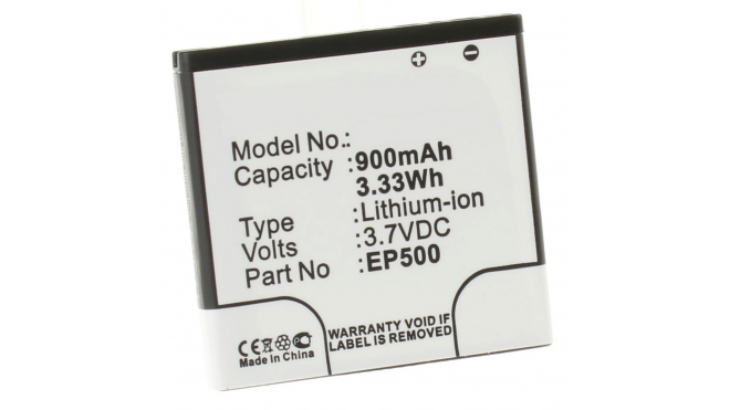 Аккумуляторная батарея для телефона, смартфона Sony Ericsson U5. Артикул iB-M319.Емкость (mAh): 900. Напряжение (V): 3,7
