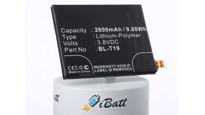 Аккумуляторная батарея iBatt iB-M1833 для телефонов, смартфонов GoogleЕмкость (mAh): 2600. Напряжение (V): 3,8