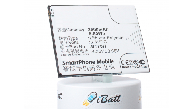 Аккумуляторная батарея iBatt iB-M959 для телефонов, смартфонов ZopoЕмкость (mAh): 2500. Напряжение (V): 3,8
