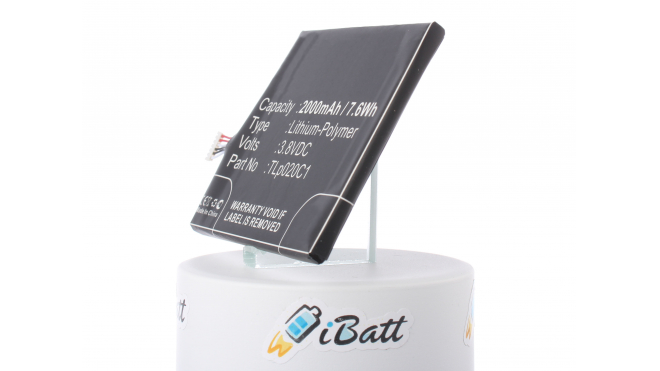 Аккумуляторная батарея iBatt iB-M735 для телефонов, смартфонов TCLЕмкость (mAh): 2000. Напряжение (V): 3,8