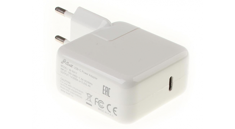 Блок питания (адаптер питания) 29W для ноутбука Apple. Артикул iB-R417. Напряжение (V): 5,2|14,5