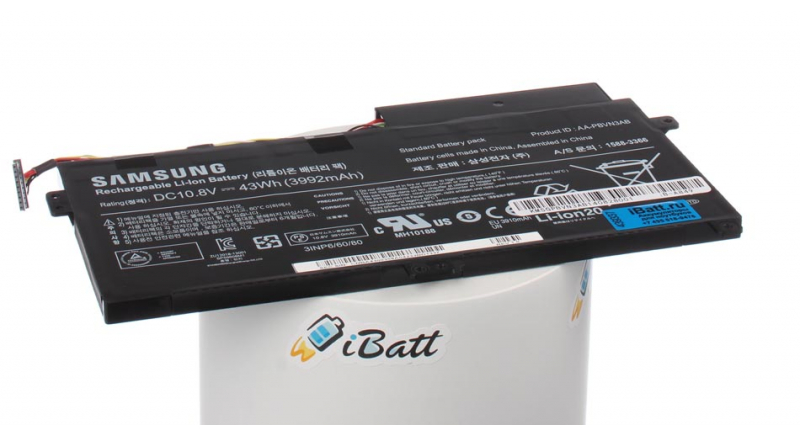 Аккумуляторная батарея BA43-00358A для ноутбуков Samsung. Артикул iB-A849.Емкость (mAh): 3950. Напряжение (V): 10,8