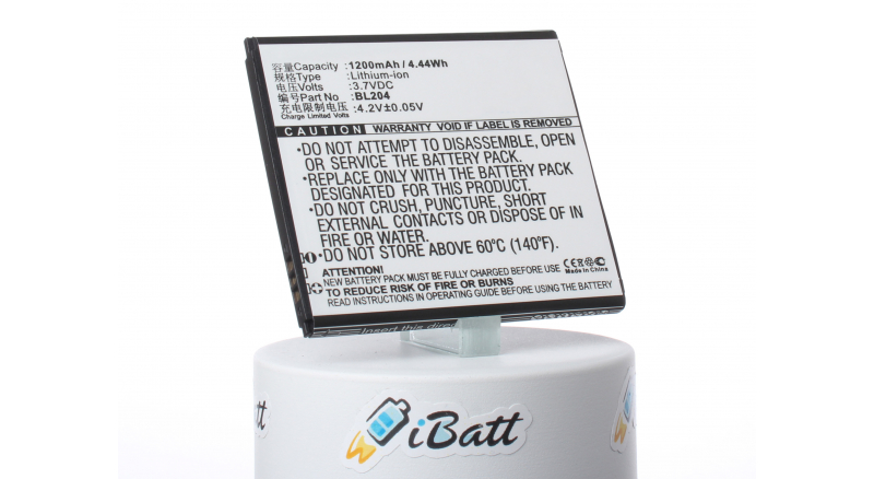 Аккумуляторная батарея iBatt iB-M740 для телефонов, смартфонов LenovoЕмкость (mAh): 1200. Напряжение (V): 3,7