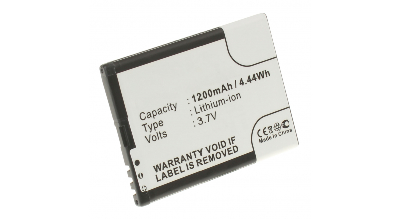 Аккумуляторная батарея iBatt iB-M313 для телефонов, смартфонов NokiaЕмкость (mAh): 1200. Напряжение (V): 3,7