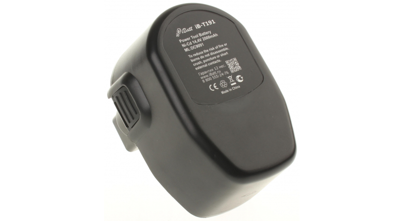 Аккумуляторная батарея iBatt iB-T191 для шуруповертов и другого электроинструмента DeWaltЕмкость (mAh): 2000. Напряжение (V): 14,4