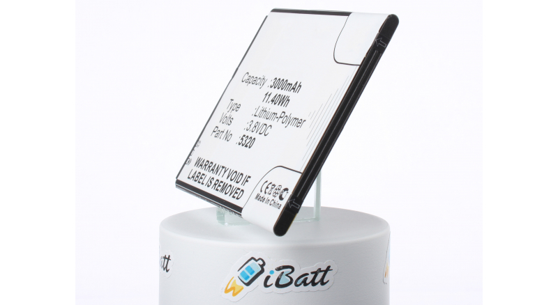 Аккумуляторная батарея iBatt iB-M1589 для телефонов, смартфонов WikoЕмкость (mAh): 3000. Напряжение (V): 3,8