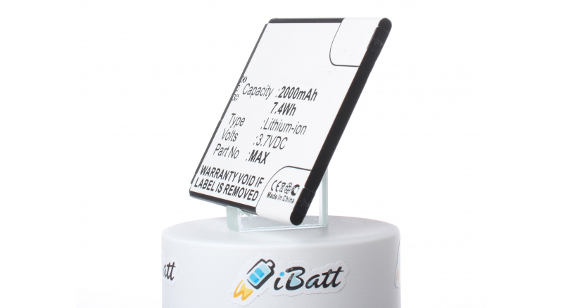 Аккумуляторная батарея iBatt iB-M933 для телефонов, смартфонов WikoЕмкость (mAh): 2000. Напряжение (V): 3,7