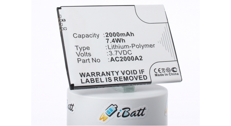 Аккумуляторная батарея iBatt iB-M1277 для телефонов, смартфонов ArchosЕмкость (mAh): 2000. Напряжение (V): 3,7