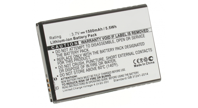Аккумуляторная батарея iBatt iB-M999 для телефонов, смартфонов CoolpadЕмкость (mAh): 1500. Напряжение (V): 3,7