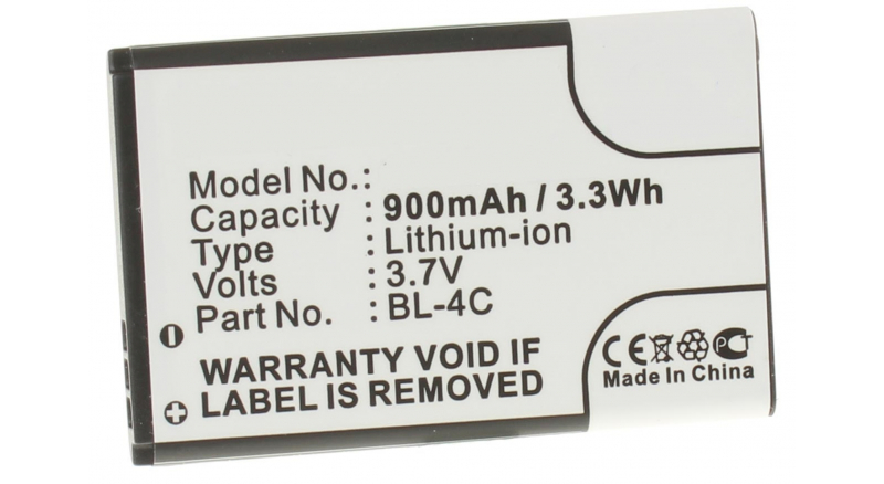 Аккумуляторная батарея BL-4C для телефонов, смартфонов Hyundai. Артикул iB-M348.Емкость (mAh): 900. Напряжение (V): 3,7
