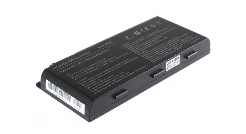 Аккумуляторная батарея для ноутбука MSI GT70 2QD-2456. Артикул iB-A456H.Емкость (mAh): 7800. Напряжение (V): 11,1