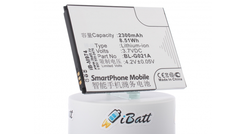 Аккумуляторная батарея BL-G021A для телефонов, смартфонов myPhone. Артикул iB-M974.Емкость (mAh): 2300. Напряжение (V): 3,7