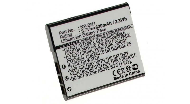 Аккумуляторная батарея NP-BN1 для фотоаппаратов и видеокамер Sony. Артикул iB-F304.Емкость (mAh): 630. Напряжение (V): 3,7