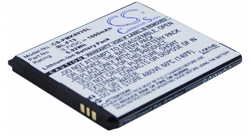Аккумуляторная батарея iBatt iB-M2496 для телефонов, смартфонов PhicommЕмкость (mAh): 1600. Напряжение (V): 3,7