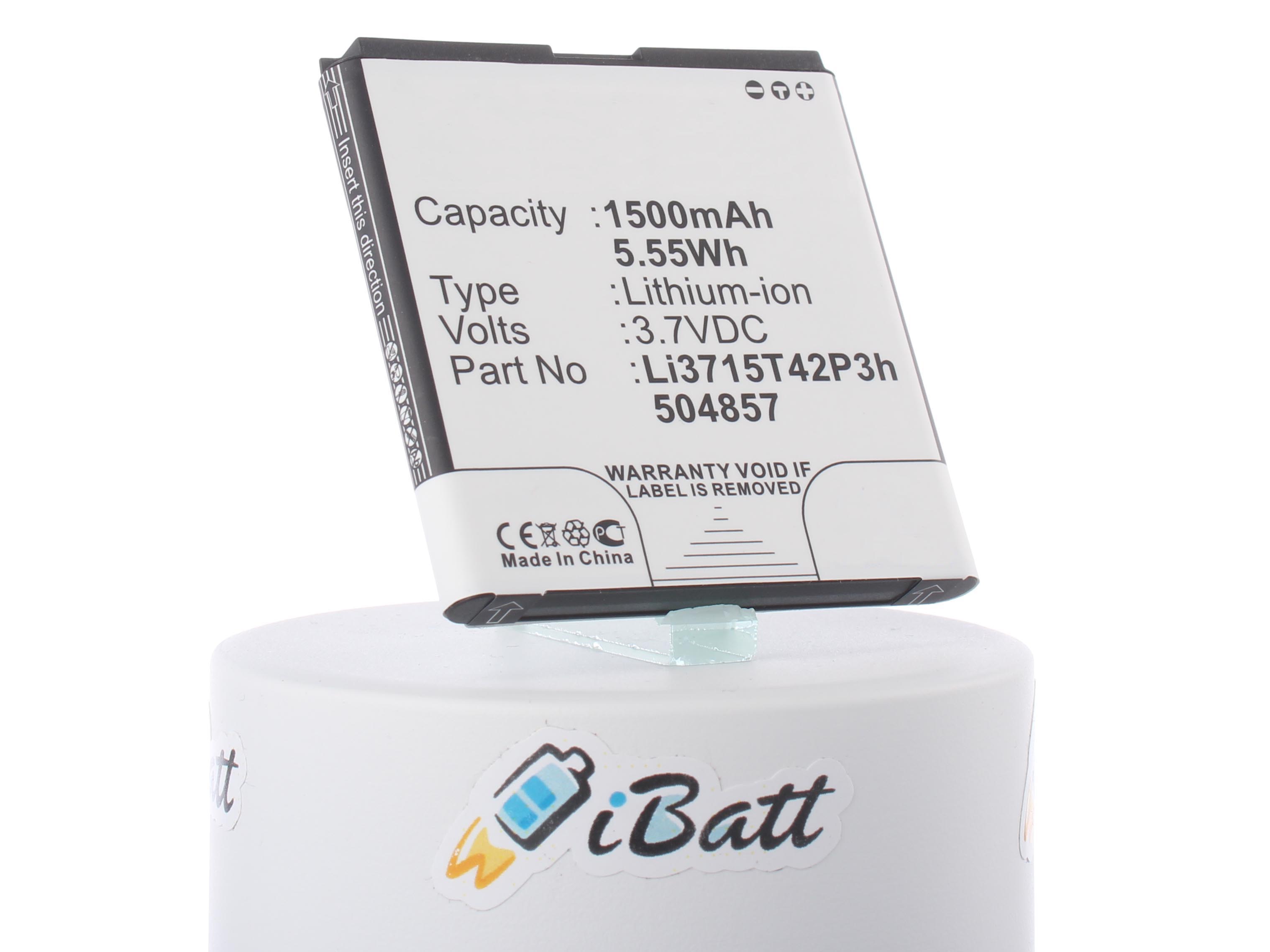 Аккумуляторная батарея iBatt iB-M970 для телефонов, смартфонов T-MobileЕмкость (mAh): 1500. Напряжение (V): 3,7