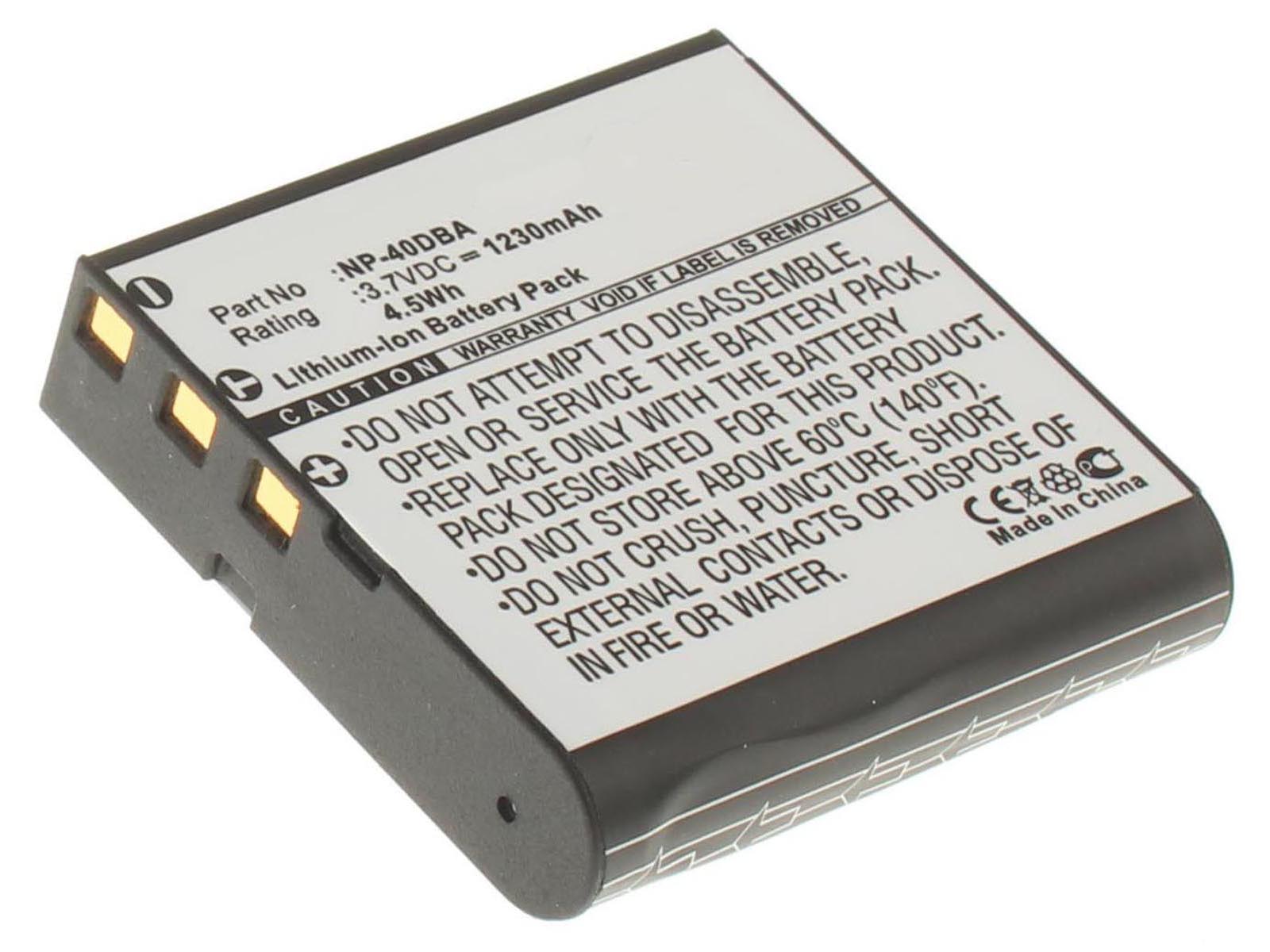 Аккумуляторная батарея NP-40DCA для фотоаппаратов и видеокамер Agfa. Артикул iB-F141.Емкость (mAh): 1230. Напряжение (V): 3,7