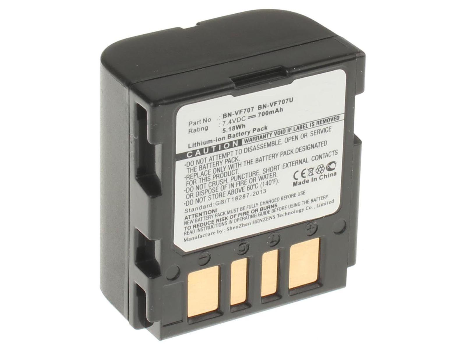 Аккумуляторная батарея BN-VF714UE для фотоаппаратов и видеокамер JVC. Артикул iB-F165.Емкость (mAh): 700. Напряжение (V): 7,4