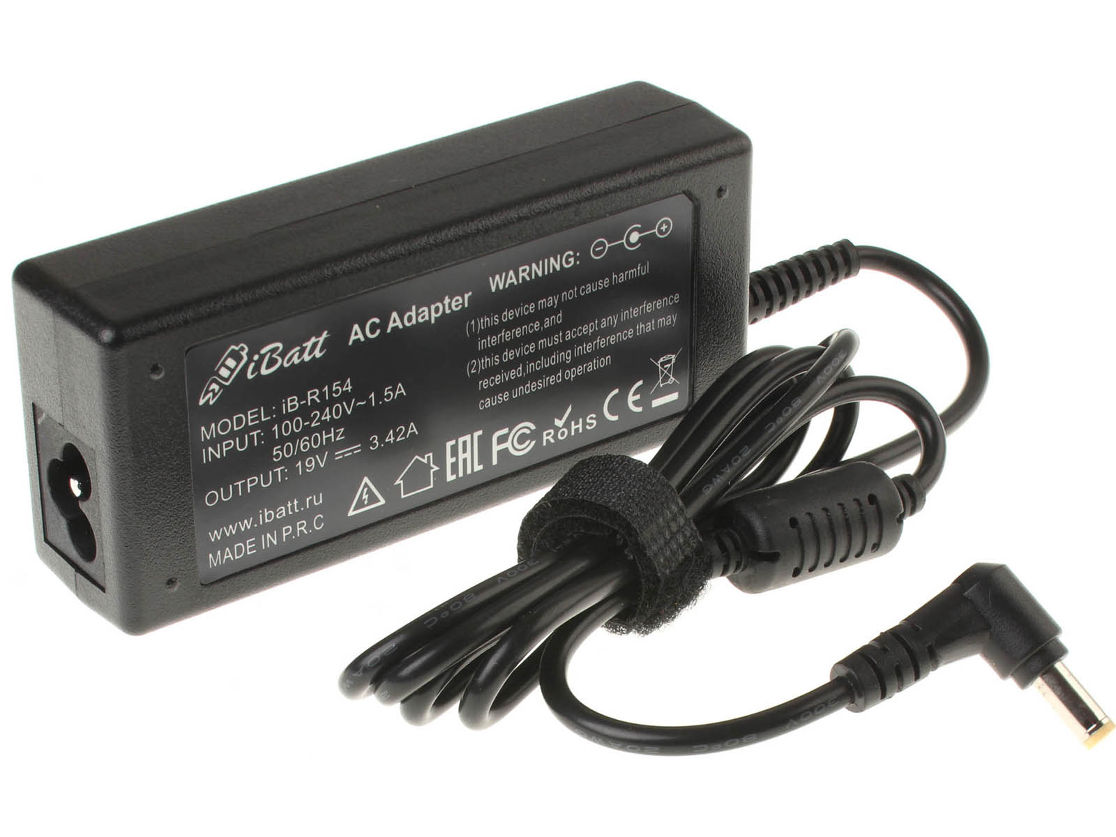 Блок питания (адаптер питания) LC.ADT00.057 для ноутбука Acer. Артикул iB-R154. Напряжение (V): 19