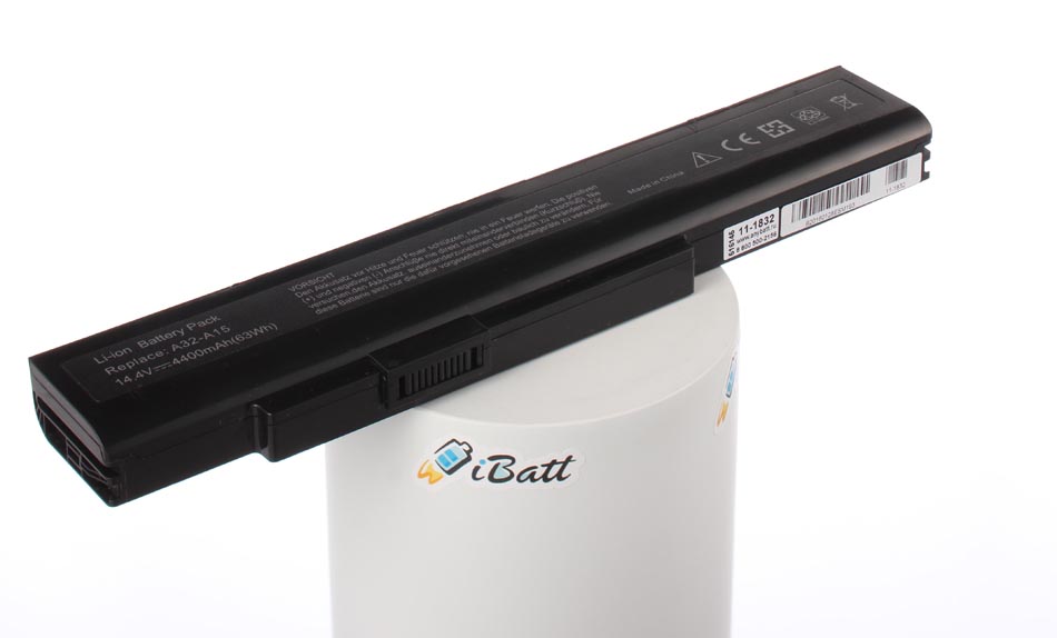 Аккумуляторная батарея iBatt 11-1832 для ноутбука MSIЕмкость (mAh): 4400. Напряжение (V): 14,8