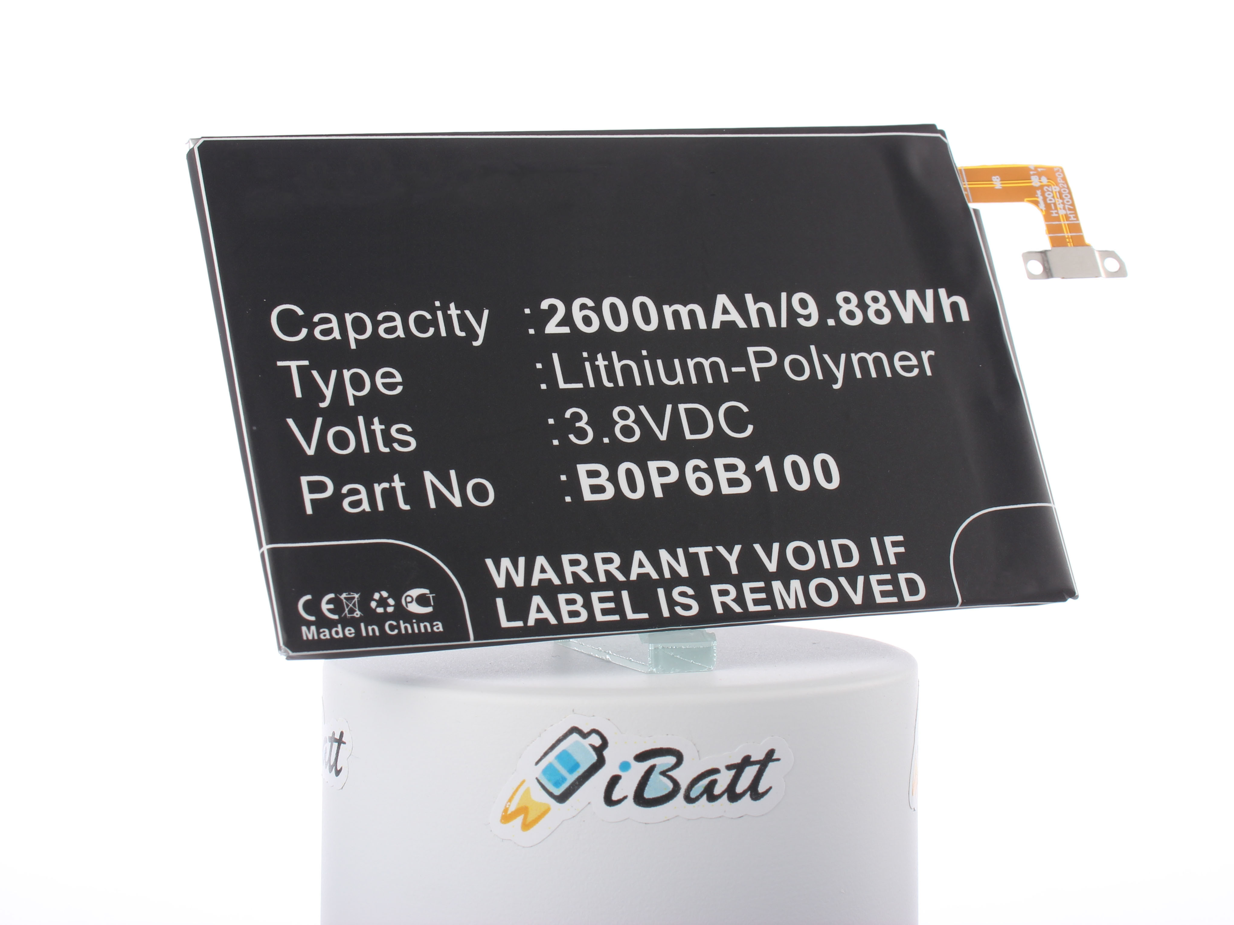 Аккумуляторная батарея iBatt iB-M727 для телефонов, смартфонов HTCЕмкость (mAh): 2600. Напряжение (V): 3,8