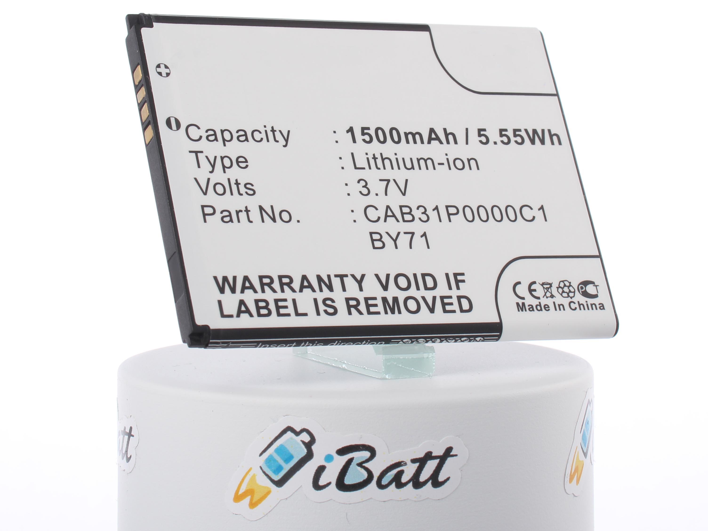 Аккумуляторная батарея iBatt iB-M443 для телефонов, смартфонов T-MobileЕмкость (mAh): 1500. Напряжение (V): 3,7