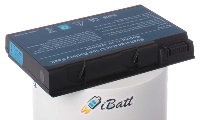 Аккумуляторная батарея BATBL50L8H для ноутбуков Acer. Артикул iB-A118H.Емкость (mAh): 5200. Напряжение (V): 11,1