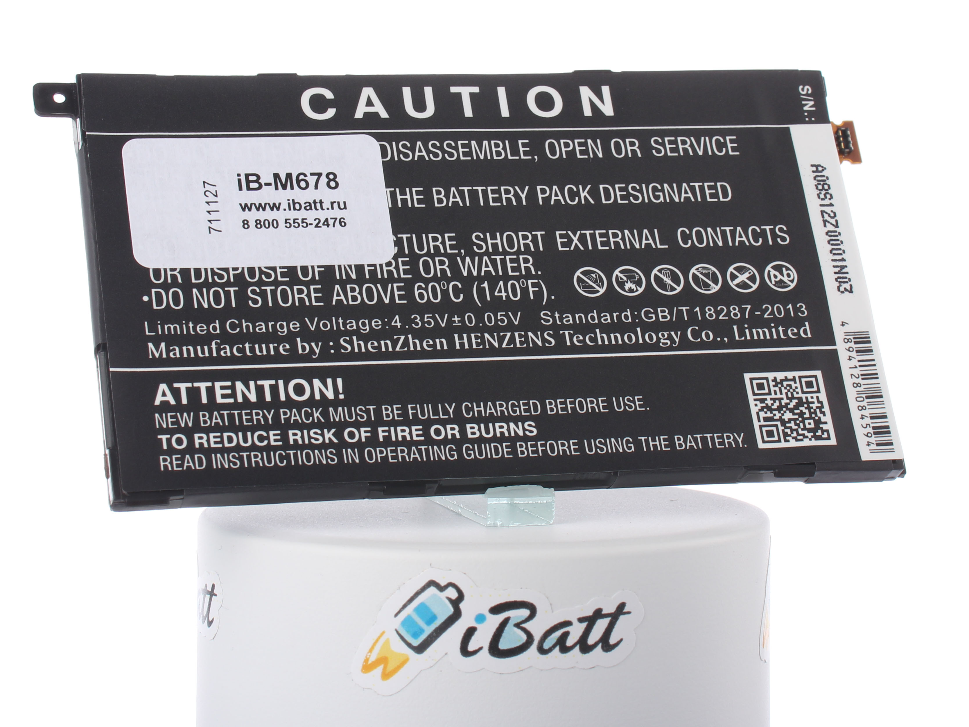 Аккумуляторная батарея iBatt iB-M678 для телефонов, смартфонов SonyЕмкость (mAh): 2300. Напряжение (V): 3,8